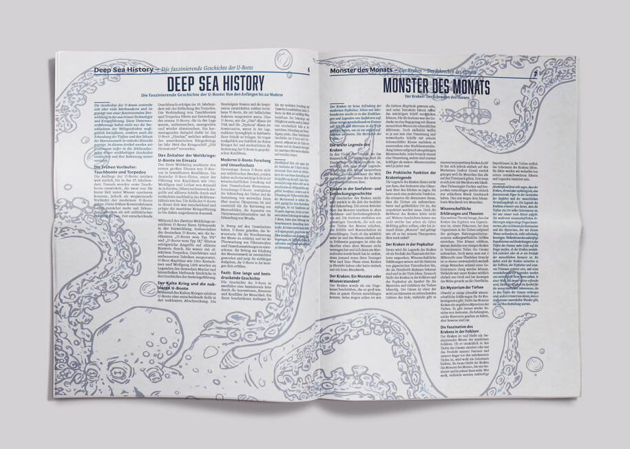 Conspirasea newspaper mockup showing tentacle illustration